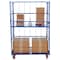 Vestil Blue Foldable/Nestable Roller Container 2 Shelf 1100lb 43.6x31.25x65.5 ROL-3143-2 - alternate 5